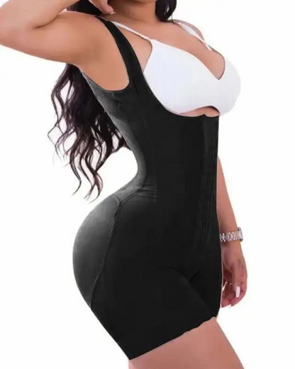 Body de Dupla Compressão Controlo da Barriga Aperto com Gancho e Controlo do Ventre