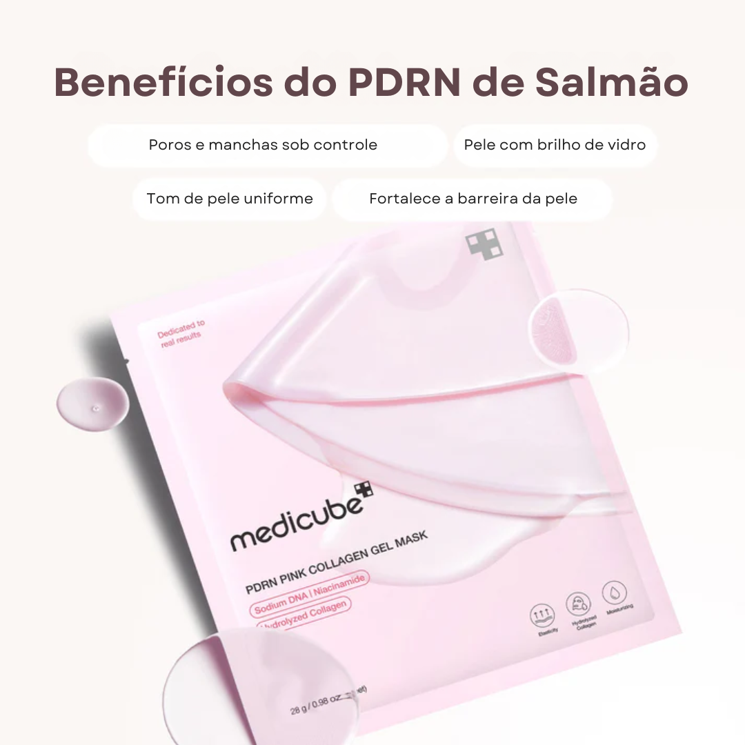 MEDICUBE - PDRN PINK COLLAGEN GEL MASK  KIT com 4