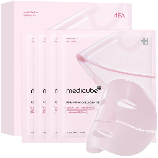 MEDICUBE - PDRN PINK COLLAGEN GEL MASK  KIT com 4