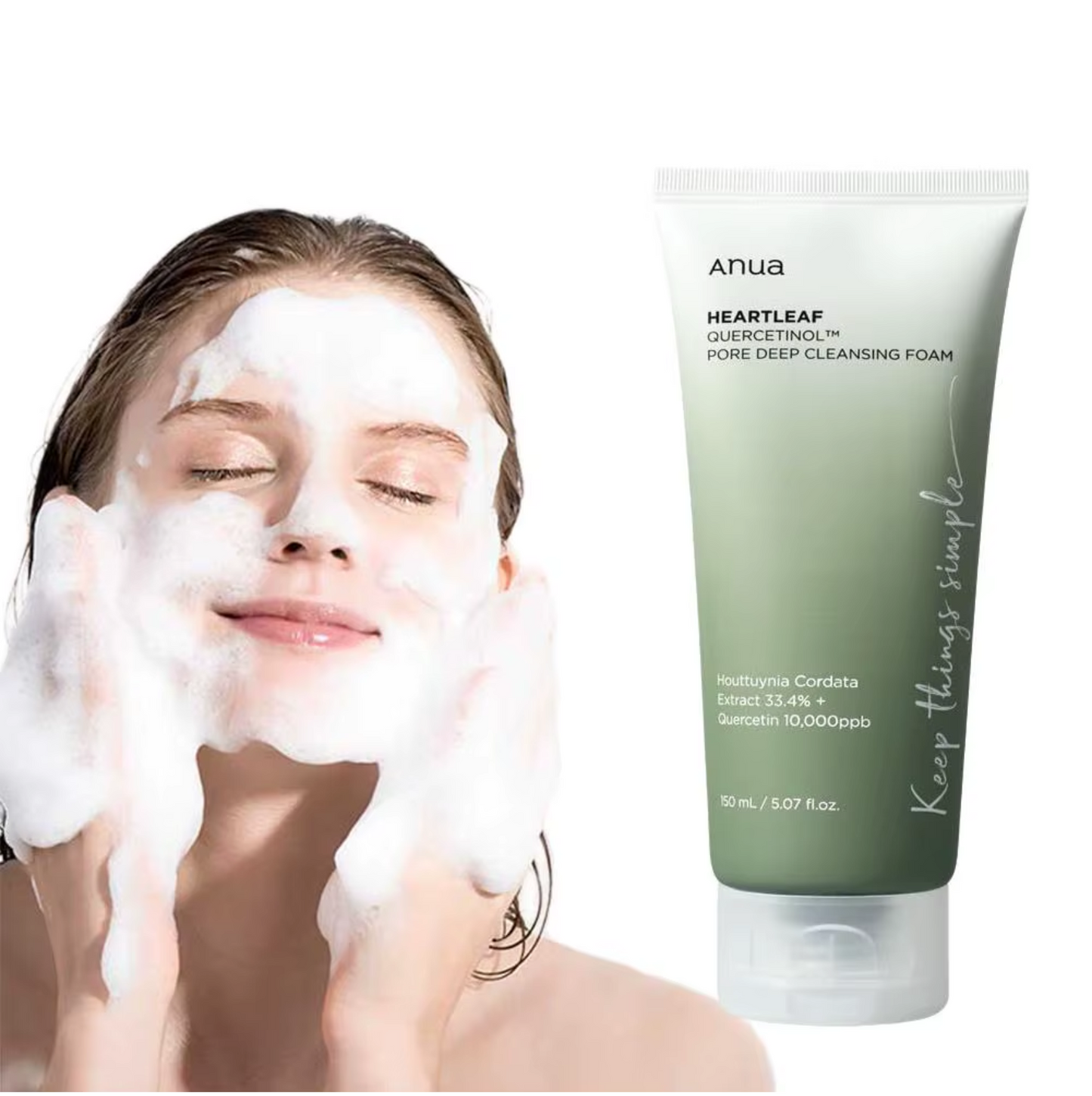 Anua Heartleaf Quercetinol Pore Deep Cleansing Foam - By Nature™